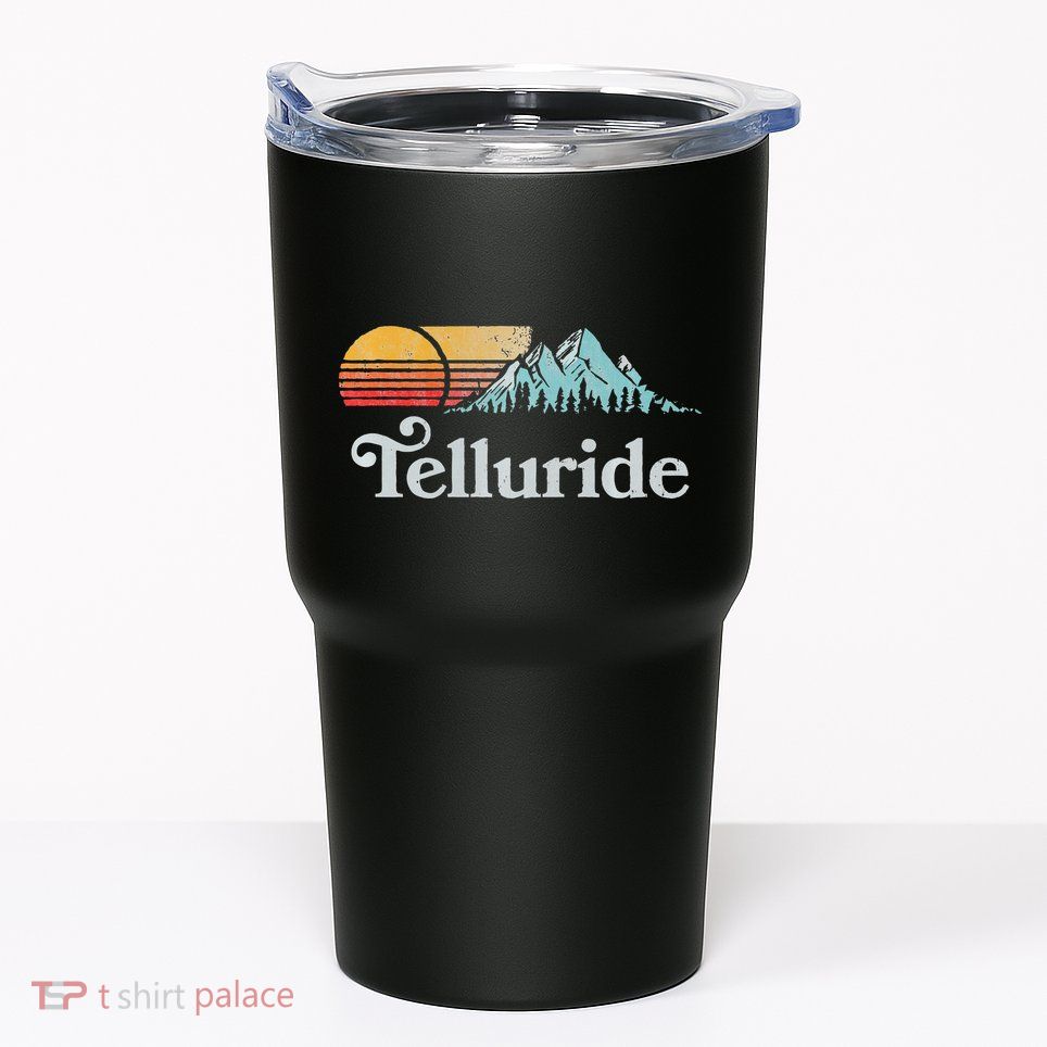 Retro Vibe Telluride Colorado Vintage Style Sun Tumbler