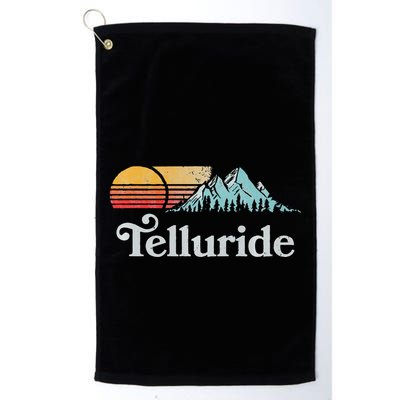 Retro Vibe Telluride Colorado Vintage Style Sun Golf Towel
