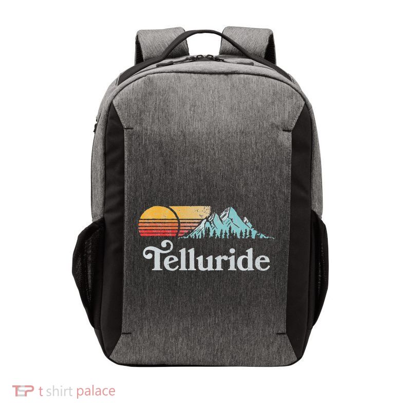 Retro Vibe Telluride Colorado Vintage Style Sun Vector Backpack