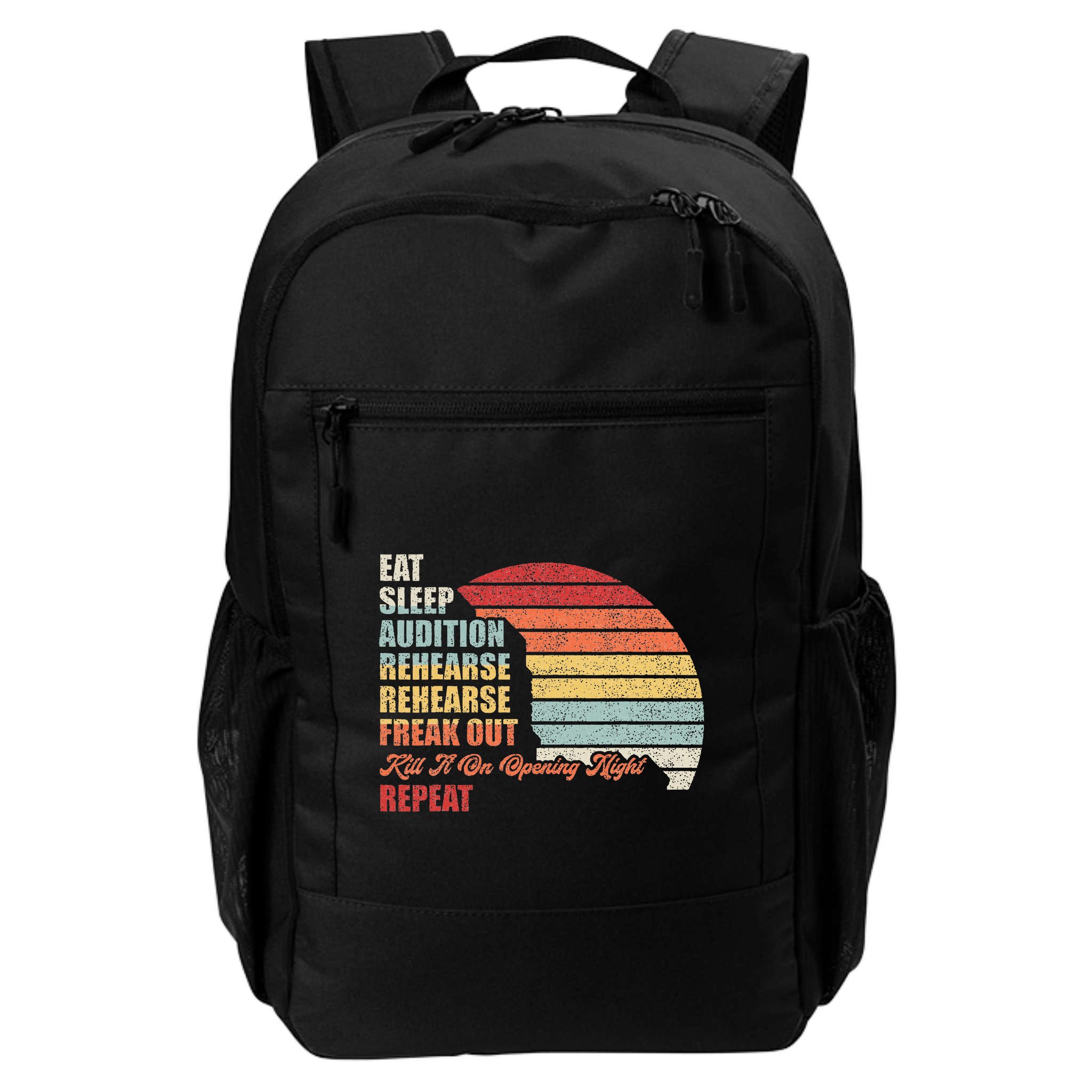 Retro Vintage Theater Geek Musical Life Eat Sleep Theatre Backpack