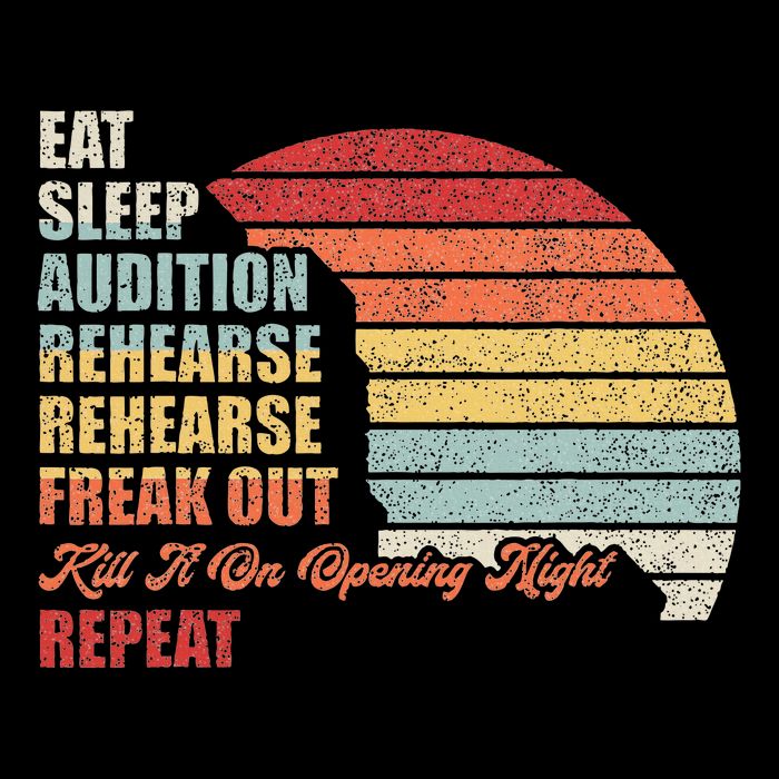 Retro Vintage Theater Geek Musical Life Eat Sleep Theatre Backpack