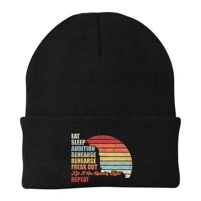 Retro Vintage Theater Geek Musical Life Eat Sleep Theatre Beanie