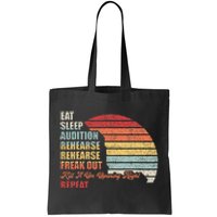 Retro Vintage Theater Geek Musical Life Eat Sleep Theatre Tote Bag