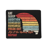 Retro Vintage Theater Geek Musical Life Eat Sleep Theatre Mousepad