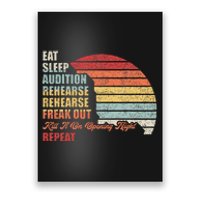 Retro Vintage Theater Geek Musical Life Eat Sleep Theatre Poster