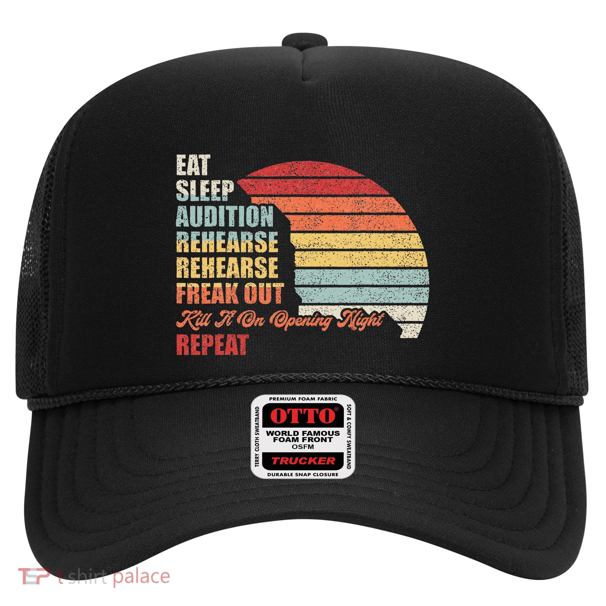 Retro Vintage Theater Geek Musical Life Eat Sleep Theatre Trucker Hat