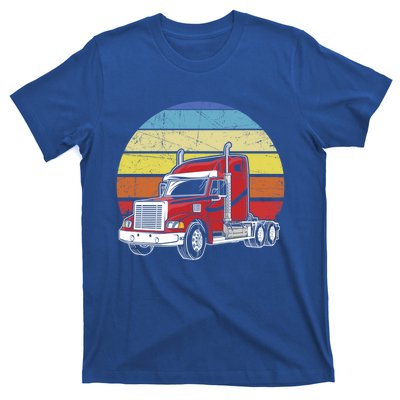 Retro Vintage Trucker Big Rig Semifunny Gifttrailer Truck Driver Gift T-Shirt