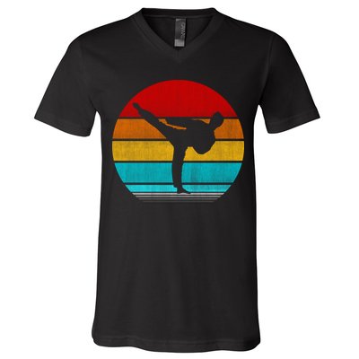 Retro Vintage Taekwondo V-Neck T-Shirt