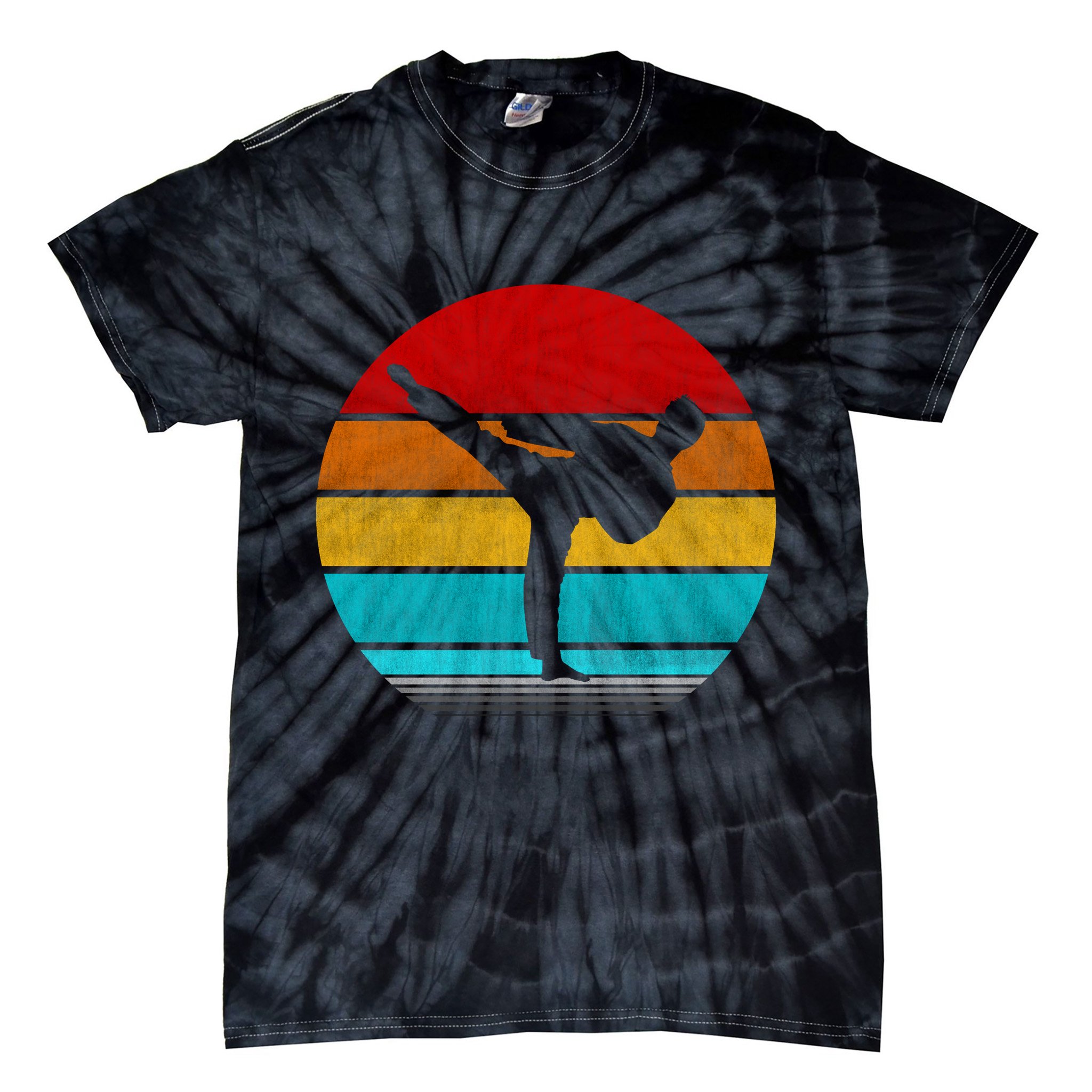 Retro Vintage Taekwondo Tie-Dye T-Shirt