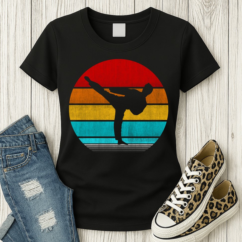 Retro Vintage Taekwondo Womens T-Shirt