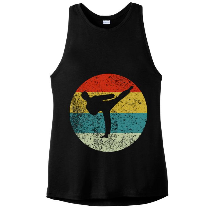 Retro Vintage Taekwondo Ladies PosiCharge Tri-Blend Wicking Tank