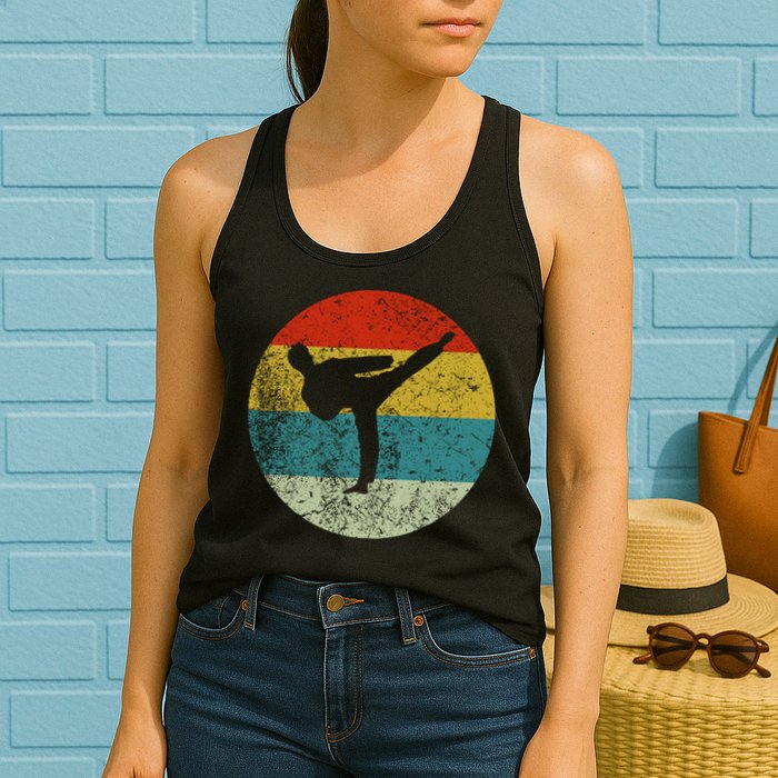 Retro Vintage Taekwondo Womens Tank Top