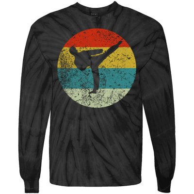 Retro Vintage Taekwondo Tie-Dye Long Sleeve Shirt