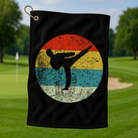 Retro Vintage Taekwondo Golf Towel