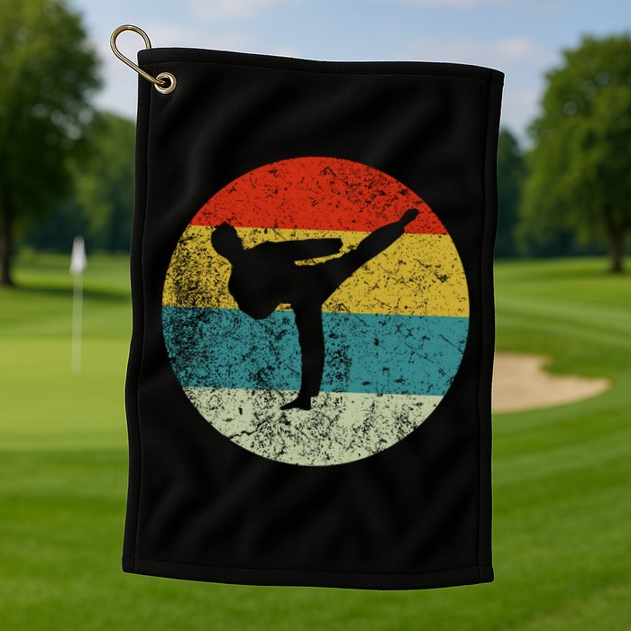 Retro Vintage Taekwondo Golf Towel