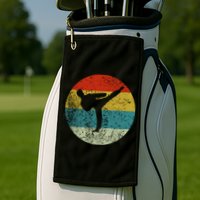 Retro Vintage Taekwondo Golf Towel