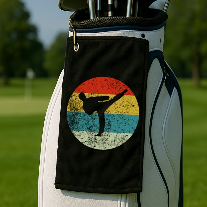 Retro Vintage Taekwondo Golf Towel