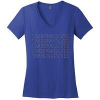 Retro Vintage Timberwolves Women's V-Neck T-Shirt