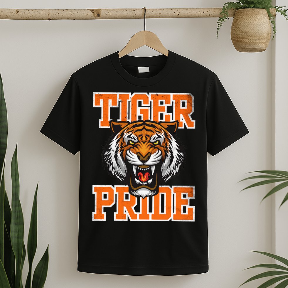 Retro Vintage Tiger Pride Tiger Mascot School Sports Team T-Shirt