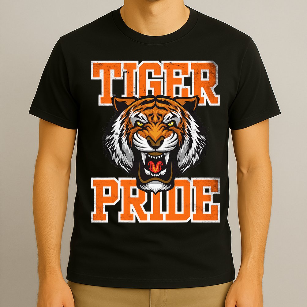 Retro Vintage Tiger Pride Tiger Mascot School Sports Team T-Shirt