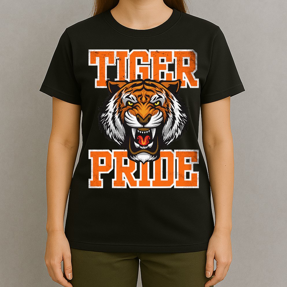 Retro Vintage Tiger Pride Tiger Mascot School Sports Team T-Shirt