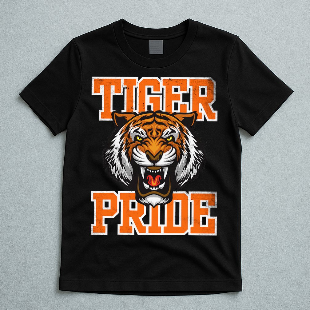 Retro Vintage Tiger Pride Tiger Mascot School Sports Team T-Shirt