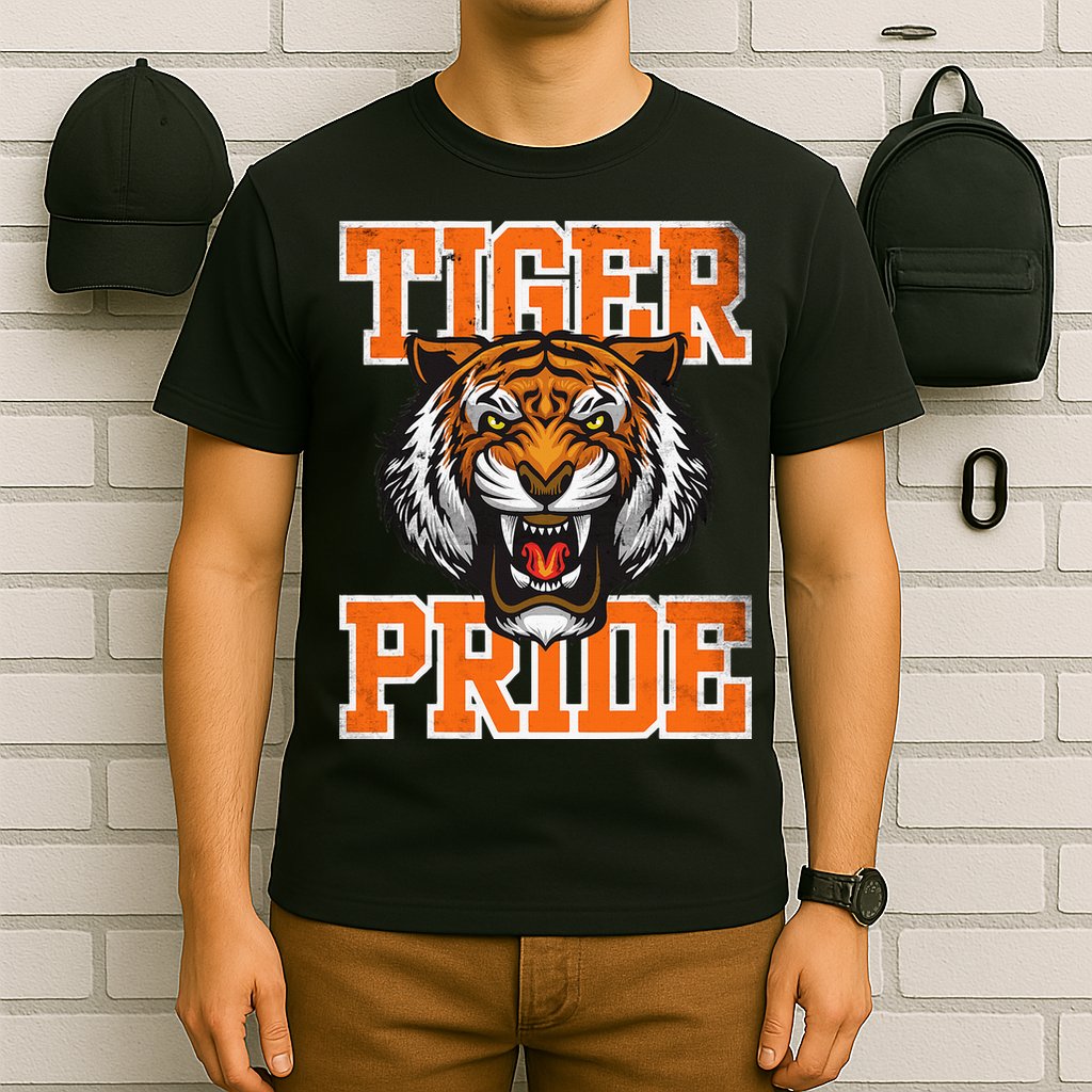 Retro Vintage Tiger Pride Tiger Mascot School Sports Team T-Shirt