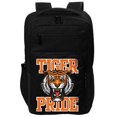 Retro Vintage Tiger Pride Tiger Mascot School Sports Team Impact Tech Backpack
