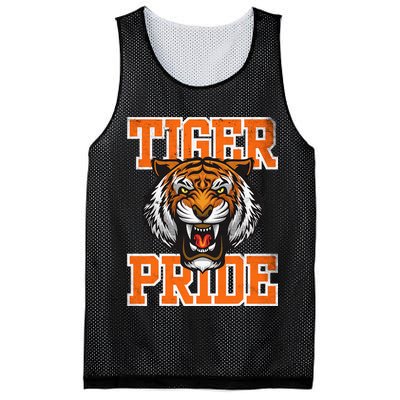Retro Vintage Tiger Pride Tiger Mascot School Sports Team Mesh Reversible Basketball Jersey Tank