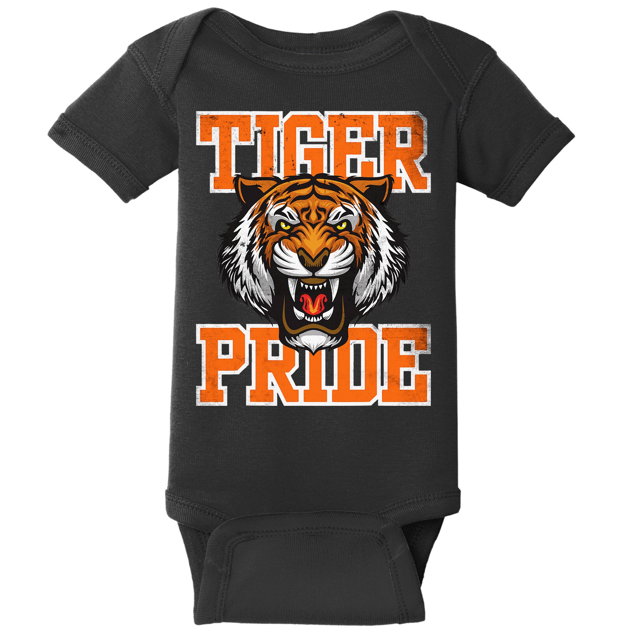 Retro Vintage Tiger Pride Tiger Mascot School Sports Team Baby Bodysuit