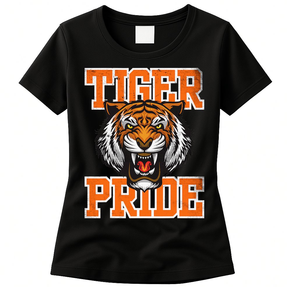 Retro Vintage Tiger Pride Tiger Mascot School Sports Team Womens T-Shirt