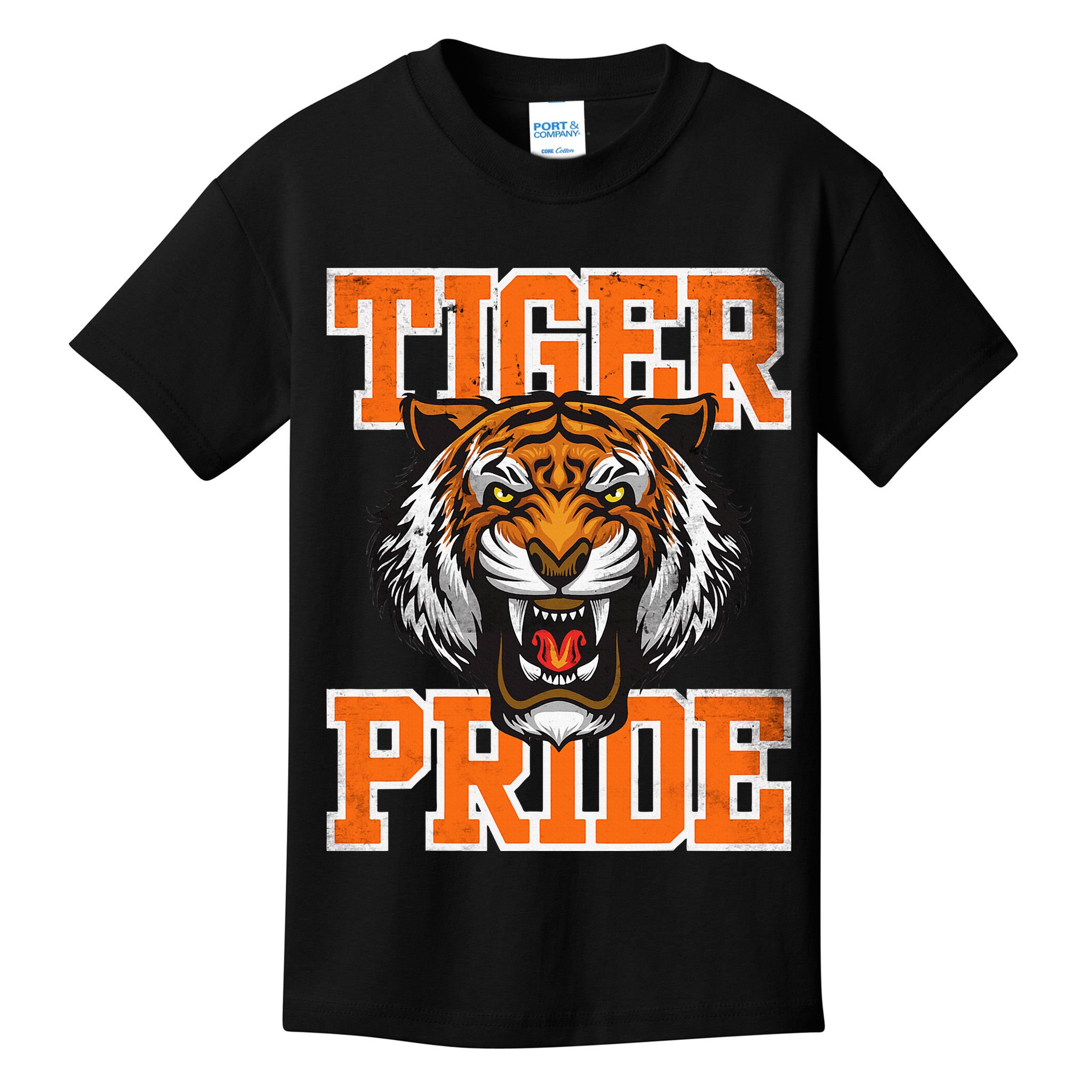 Retro Vintage Tiger Pride Tiger Mascot School Sports Team Kids T-Shirt