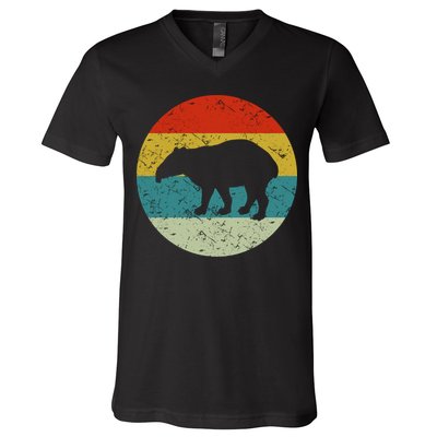 Retro Vintage Tapir V-Neck T-Shirt