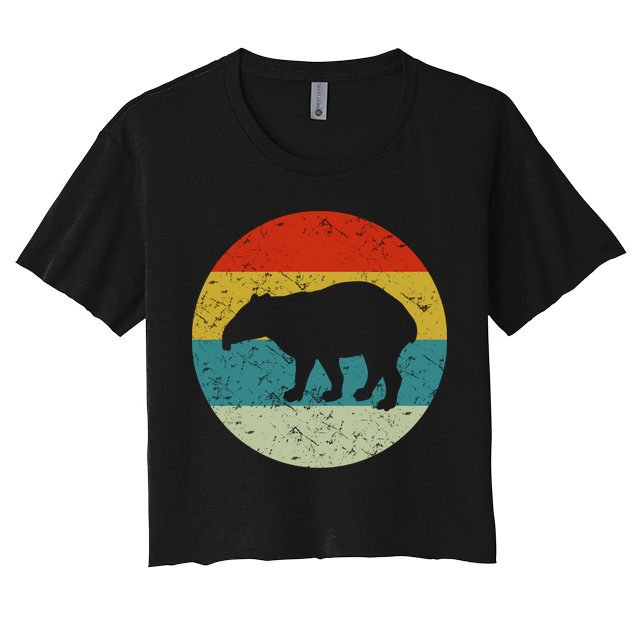 Retro Vintage Tapir Crop Top