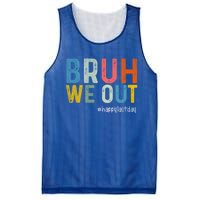 Retro Vintage Teachers Happy Last Day Of School Bruh We Out Cute Gift Mesh Reversible Basketball Jersey Tank