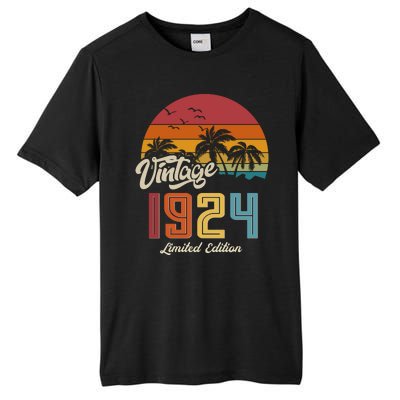 Retro Vintage Tropical Palm Trees Limited Edition 1924 100th Birthday Tall Fusion ChromaSoft Performance T-Shirt