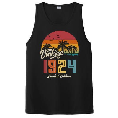 Retro Vintage Tropical Palm Trees Limited Edition 1924 100th Birthday PosiCharge Competitor Tank