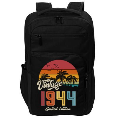 Retro Vintage Tropical Palm Trees Limited Edition 1944 80th Birthday Impact Tech Backpack