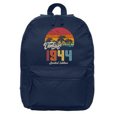 Retro Vintage Tropical Palm Trees Limited Edition 1944 80th Birthday 16 in Basic Backpack