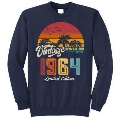 Retro Vintage Tropical Palm Trees Limited Edition 1964 60th Birthday Sweatshirt