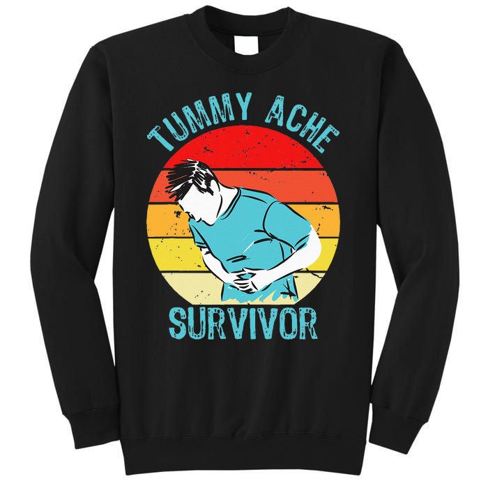 Retro Vintage Tummy Ache Survivor My Stomach Hurt Funny Gift Sweatshirt