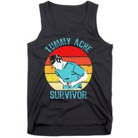 Retro Vintage Tummy Ache Survivor My Stomach Hurt Funny Gift Tank Top