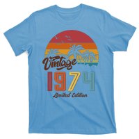 Retro Vintage Tropical Palm Trees Limited Edition 1974 50th Birthday T-Shirt