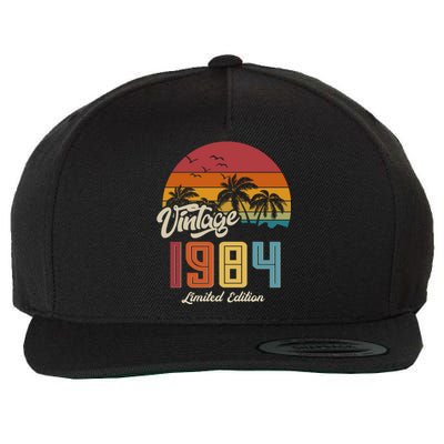 Retro Vintage Tropical Palm Trees Limited Edition 1984 40th Birthday Wool Snapback Cap