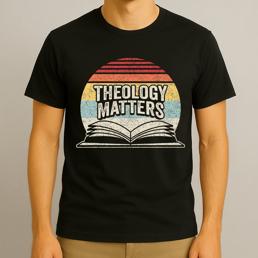 Retro Vintage Theology Matters Reformed Christian T-Shirt