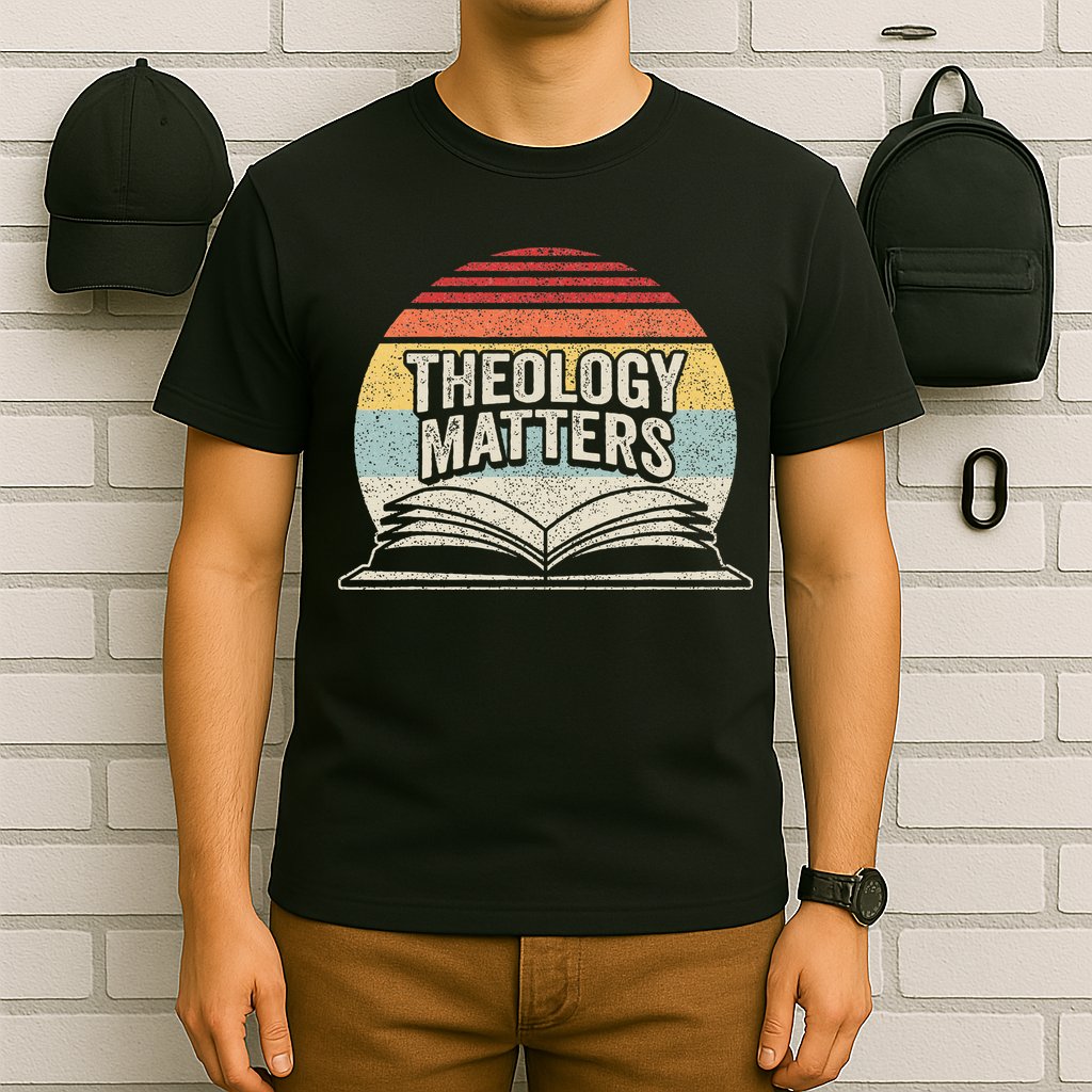 Retro Vintage Theology Matters Reformed Christian T-Shirt