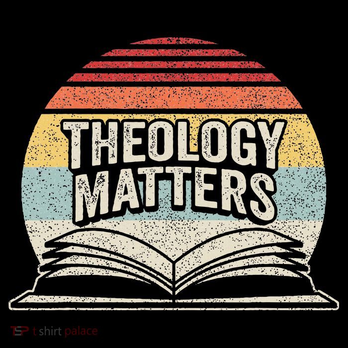 Retro Vintage Theology Matters Reformed Christian Button