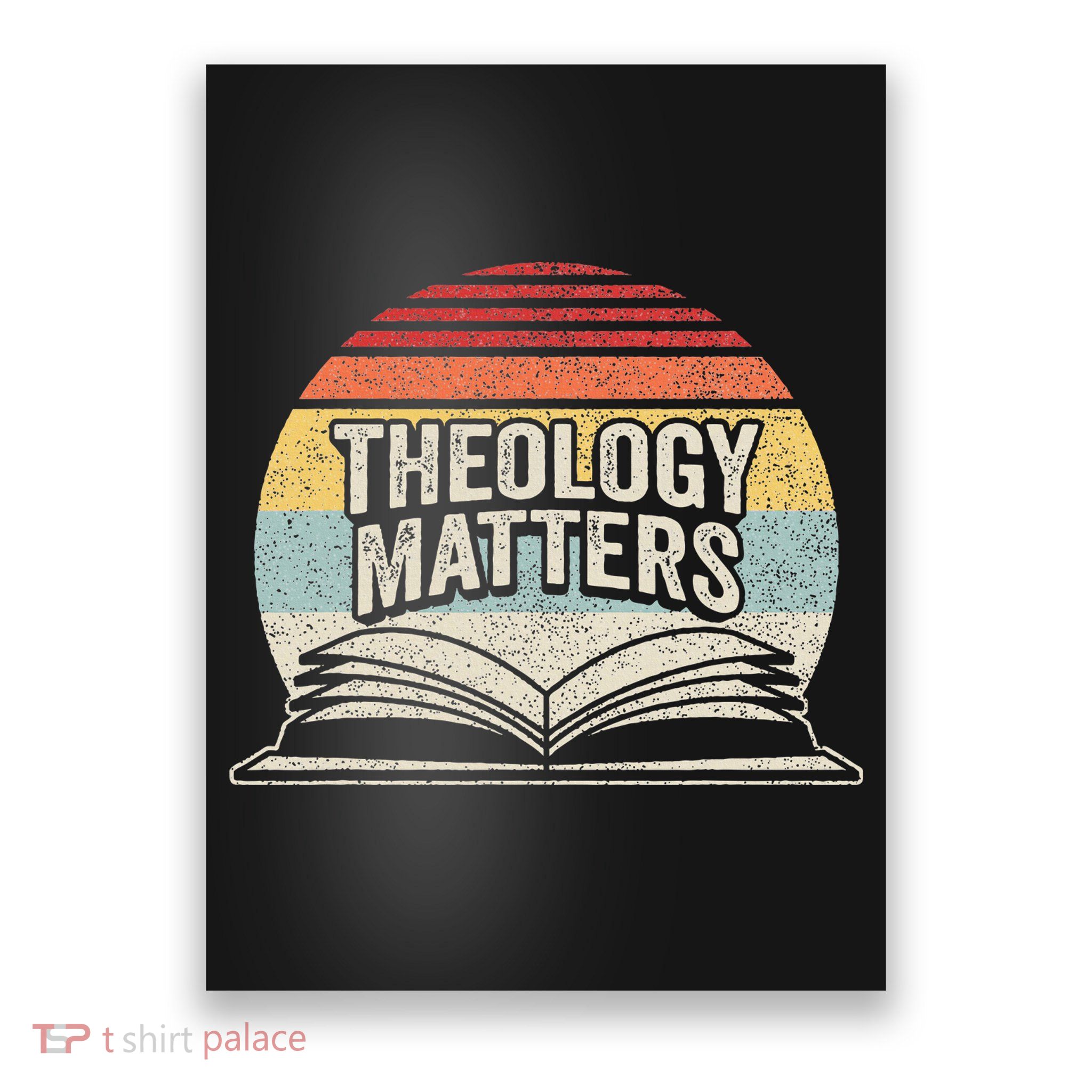 Retro Vintage Theology Matters Reformed Christian Poster