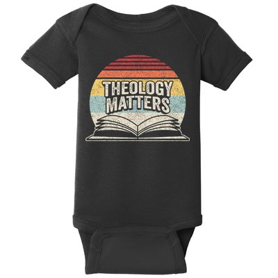 Retro Vintage Theology Matters Reformed Christian Baby Bodysuit