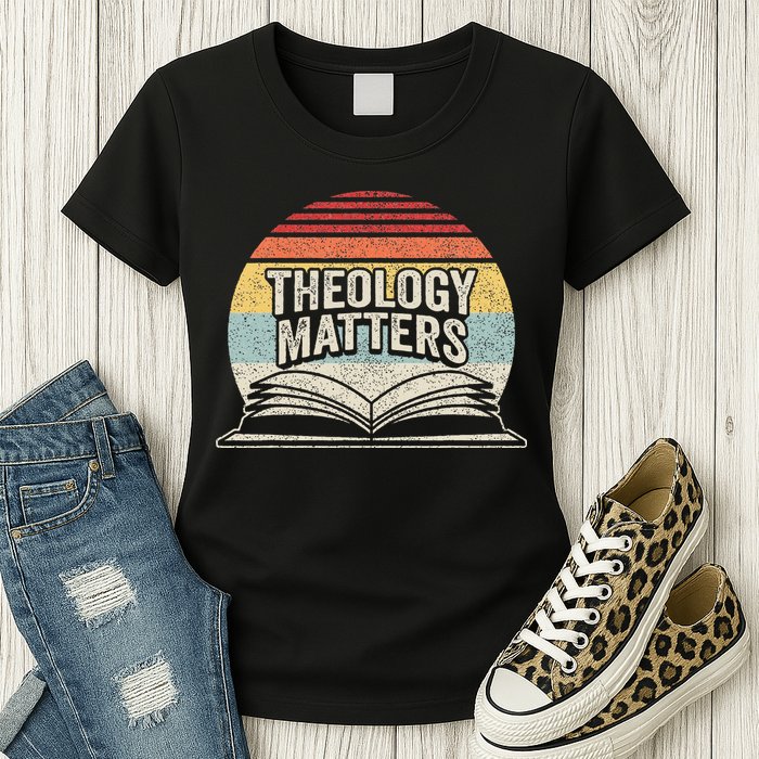 Retro Vintage Theology Matters Reformed Christian Womens T-Shirt